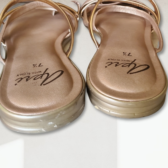 Apri Italian Matte and Shine Strappy Sandals Size 7 1/2 - Picture 4 of 9